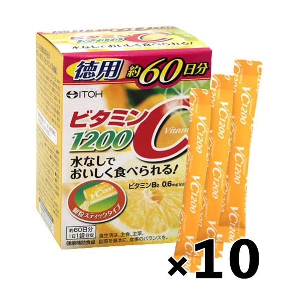 Itoh Kanpo 【Set of 10】 Ide Kampo Pharmaceutical Vitamin C1200 Value 2GX60 bags
