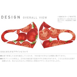 Smakore 008422 Design Mask, Set of 2, Polyester, Washable, Cloth Mask, Unisex, Unique Vegetables, Tomatoes, Red, Pattern