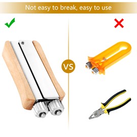 Jubaopen 1 Piece Beekeeping Hive Frame Tool Cable Tensioner Wire Tensioner Crimper Beehive Tool Beekeeping Wire Tensioner Hive Frame Tool Bee House Tool Hive Frame Tool with Metal Wheels