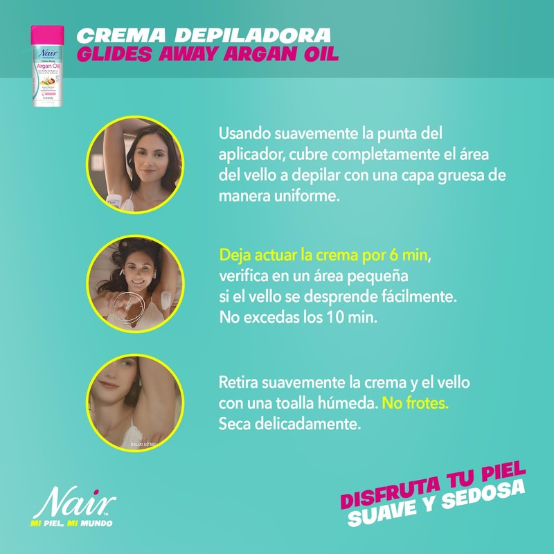 Nair Crema Depiladora Glides Away Argan Oil 86ml