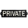 PRIVATE Cast Iron Sign for Outdoor, Garden, Yard Use