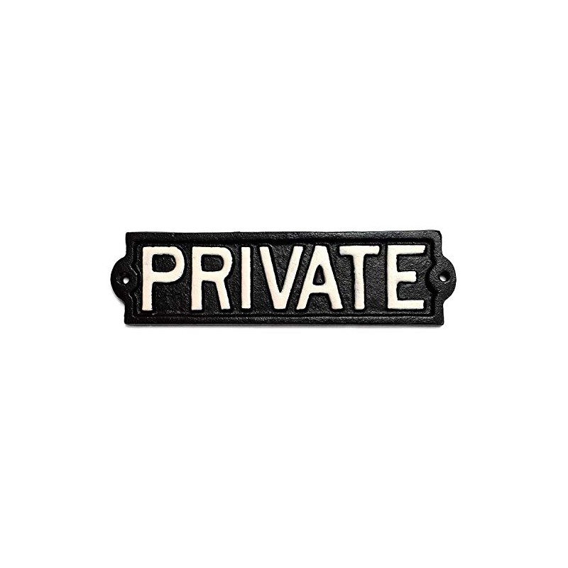 PRIVATE Cast Iron Sign for Outdoor, Garden, Yard Use