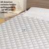 WINGLAM,Twin Mattress Pads Fitted,White Mattress Cover Padded,Quilted Mattress Pad,Bed Mattress