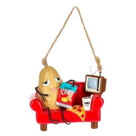 Ganz Couch Potato Ornament, Resin, 3.38 Inches Width, 2.88 Inches Height, Multicolor