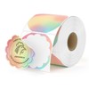 MUNBYN Flower Thermal Labels, 2.25" Rainbow Color Circle Thermal Stickers