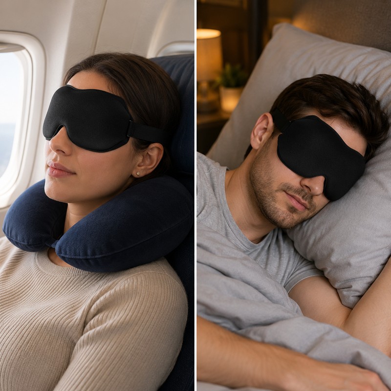 Lash-Friendly 3D Blackout Sleep Mask for Sleeping – Deep Eye