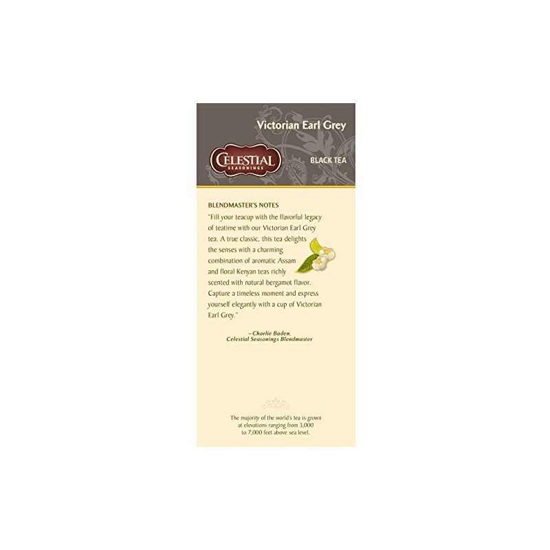 Celestial Seasonings Victorian Earl Grey Black Tea 25 Tea Bags