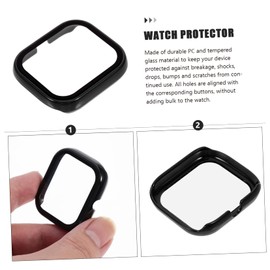 OSALADI 3pcs Watch Case Bumper Watch Screen Protector Tempered Film for Smartwatch Shockproof Frame Cover