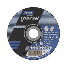 25 x Norton Cut - Stainless Metal Angle Grinder - Flex Disc - Flex Discs - Cutting Disc - Grinding Disc - Grinding Discs - Diameter 125 1.0 x 22.23 / Pack of 25