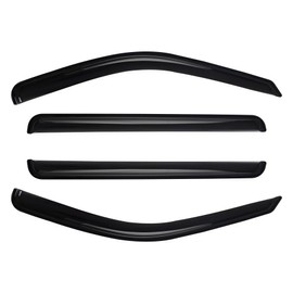 LQQDP 4pcs Smoke Tint Sun Rain Guard Vent Window Visors Compatible with 2022-2024 Toyota Tundra CrewMax Cab with 4 Full Size Doors, Outside Mount Tape On Style Acrylic Set of 4 Front+Rear