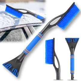 FSSPLJHYJ Car Ice Scraper with Broom 2 in 1 Windscreen Scraper Car, Removable Ice Scraper with Broom Stable Professional Broom Car Snow Ice Scraper Car Long for Cars, Trucks - 60 cm