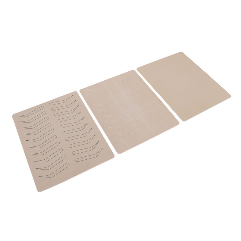 15Pcs Eyebrow Tattoo Practice Skin Inkless Rubber Microblading Practice Skin
