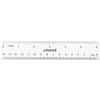 Universal 59025 Clear Plastic Ruler, Standard/Metric, 6-Inch
