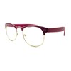 SA106 Purple Colorful Malcom X Half Rim Horned Optical Fashion