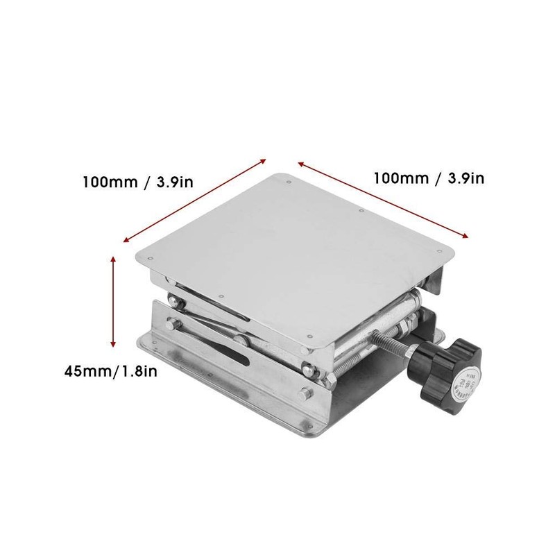 Lab Scissors Jack Stand, 3.9 x 3.9inch Stainless Steel Laboratory