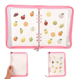lasuroa A5 Enamel Pin Display Book, 6 Pages Display Boards and Protective Pages Pin Trading Book Holder Bag Ideal Brooch Badges Storage Organization Binder Travel Collector Supplies (Pink)