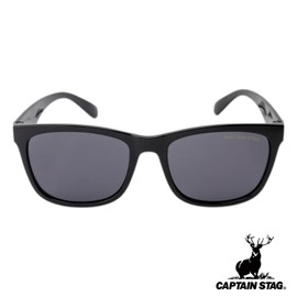 Captain Stag CS-010-1-EH-72 Men's Sunglasses with Sunglasses Case, Plastic Frame, Black