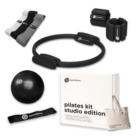 Sportisimo Kit de Pilates Basics | Pilates Kit Essentials | Aro · Mini Pelota · 3 Hip Bands · 1 Mini Band · Bolso Ring Regalo Tote Bag Yoga Barre Jueg