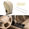 Newnessai Gear Shift Knob Cover with Beige Stitches, Shift Lever
