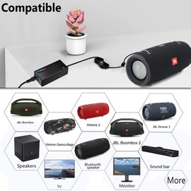 19V 65W UL Listed AC Adapter for JBL Xtreme, Xtreme 2, Xtreme Portable, Extreme, Extreme 2, JBL Boombox 1 2, 65W 19V 3.42A Wireless Bluetooth Boost TV Speaker Charger Power Cord