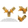 Solid Brass Y Ball Valve 3 Male Thread with Comfort