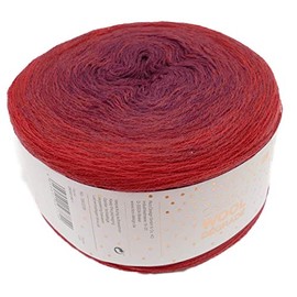 Rico Creative Wool Dégradé, 200 g, 4-Ply, red