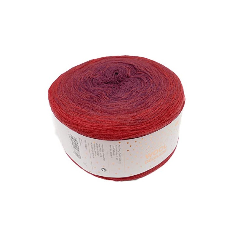 Rico Creative Wool Dégradé, 200 g, 4-Ply, red