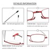 2 Pack Folding Reading Glasses for Men Women with Keychain
