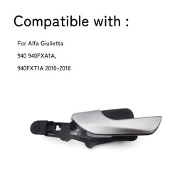 DKAEUK ALDH002ML Door Handle Inner Left Rear 156092160 156092161 156092162 156092163 Suitable for Giulietta 940 940FXA1A, 940FXT1A 2010 2011 2012 2011 3 2014 2015 2017 2018