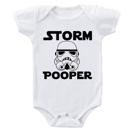 Ink Trendz Storm Pooper Trooper Baby Onesie Funny Novelty Bodysuit Romper