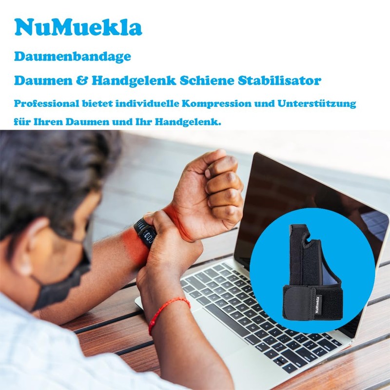 NuMuekla Thumb & Wrist Splint Stabiliser for Trigger Finger, Thumb