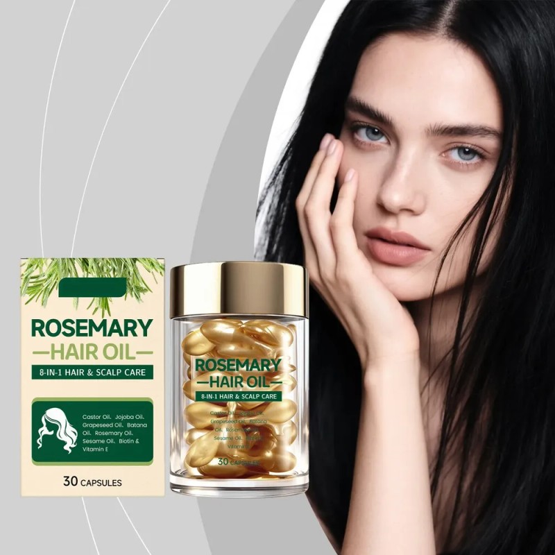 Cápsulas De Aceite De Romero Para El Cuidado Del Cabello