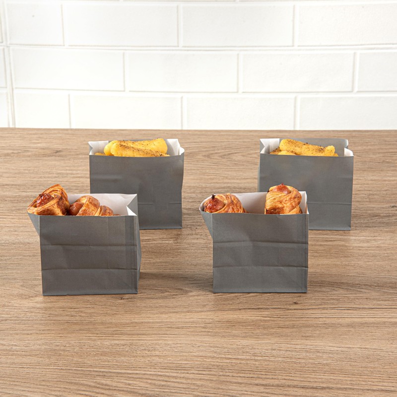 Bag Tek Gray Paper Small Snack Bag - 3 3/4"