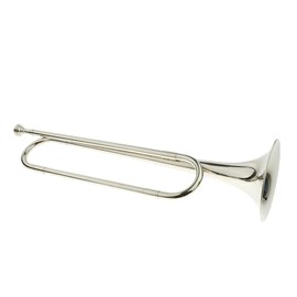 YIJU B Key Bugle Cavalry Trumpet for Band Children Student Beginner Silver