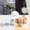 Pack of 2 Folding Cups, Stainless Steel 150 ml, Foldable