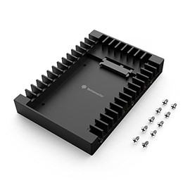 Yottamaster 2.5" to 3.5" Hard Drive Adapter-ABS Hard Drive Mounting Bracket for 7/9.5/12.5/15mm 2.5" SATA HDD SSD, SATA 3.0 Interface