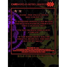 Per Ohlin (Dead/Mayhem) Collectors Card Mayhem Dead Morbid