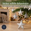 MIJOMA Christmas Decoration Hanging Decoration Stars Silver 6.5 cm Set