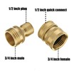 M MINGLE Garden Hose Quick Connect Fittings, 3/4 Inch GHT