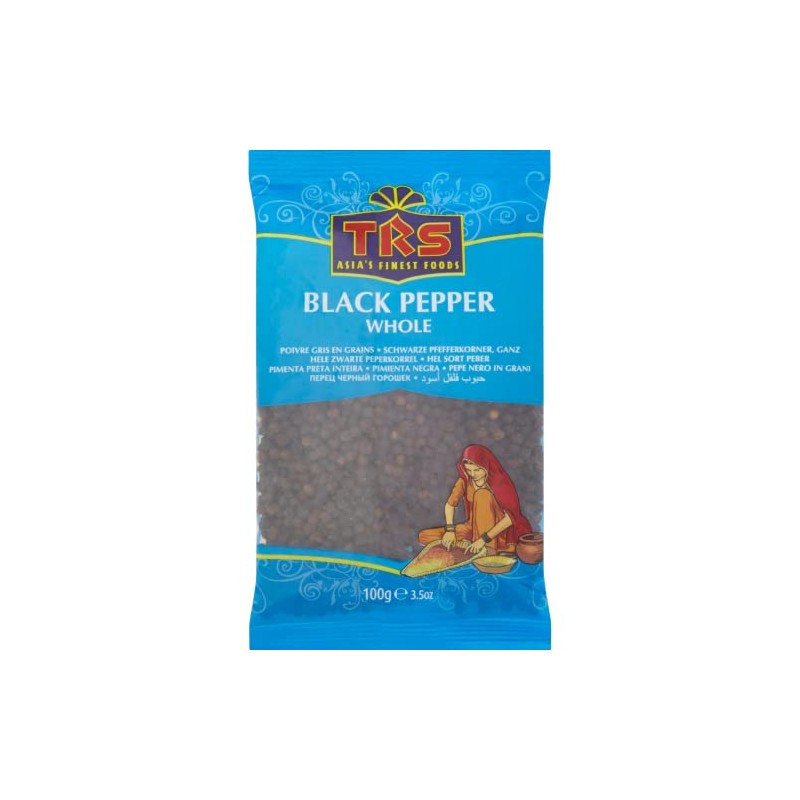 TRS Black Pepper Whole, 100 g - Pack of 10