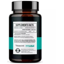 Phi Naturals Magnesium Citrate 400mg 180 Caps Vegetarian/Glu