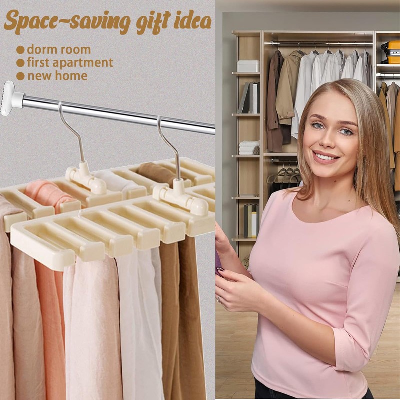 Pack of 2 Belt Storage with 10 Slots, Tie Holder,