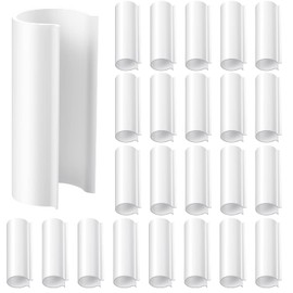 Jetec 32 Pcs PVC Pipe Clips Pool Cover Clamps for Above Ground Pool Greenhouses, Row Covers, Garden, Shelters, Bird Protection, 2.4 Inch Long(for 3/4 Inch PVC Pipe,White)