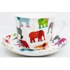 Fromeuropewithlove Elephants Breakfast Cup & Saucer Fine Bone China Patched