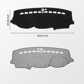 KUST Car Dashboard Cover for 2011-2021 Jeep Grand Cherokee Non-Slip Polyester Dashboard Mat Pad Interior for Jeep Grand Cherokee Accessories No Glare Black(NOT for Jeep Cherokee & Grand Cherokee L)
