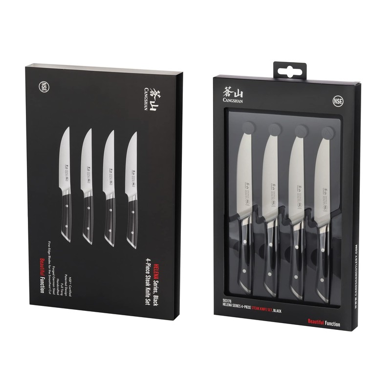 Cangshan HELENA Series German Steel Forged 4-Piece Fine-Edge Steak Knife