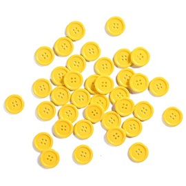 60 botones amarillos – Botones amarillos grandes de resina de 1 pulgada (25 mm) para manualidades y costura