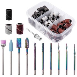 Bestgle Sanding sleeves nail cutter 75 pieces nail cutter attachments nail file bit attachments made of tungsten carbide cutter bits for nail cutter attachments made of sanding sleeves sanding belts