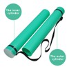 Document Storage Tube, DEWEL Plastic Expandable Carrying Case Store and