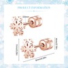 Snowflake Stud Earrings for Women Girls Titanium Screw Back Stud